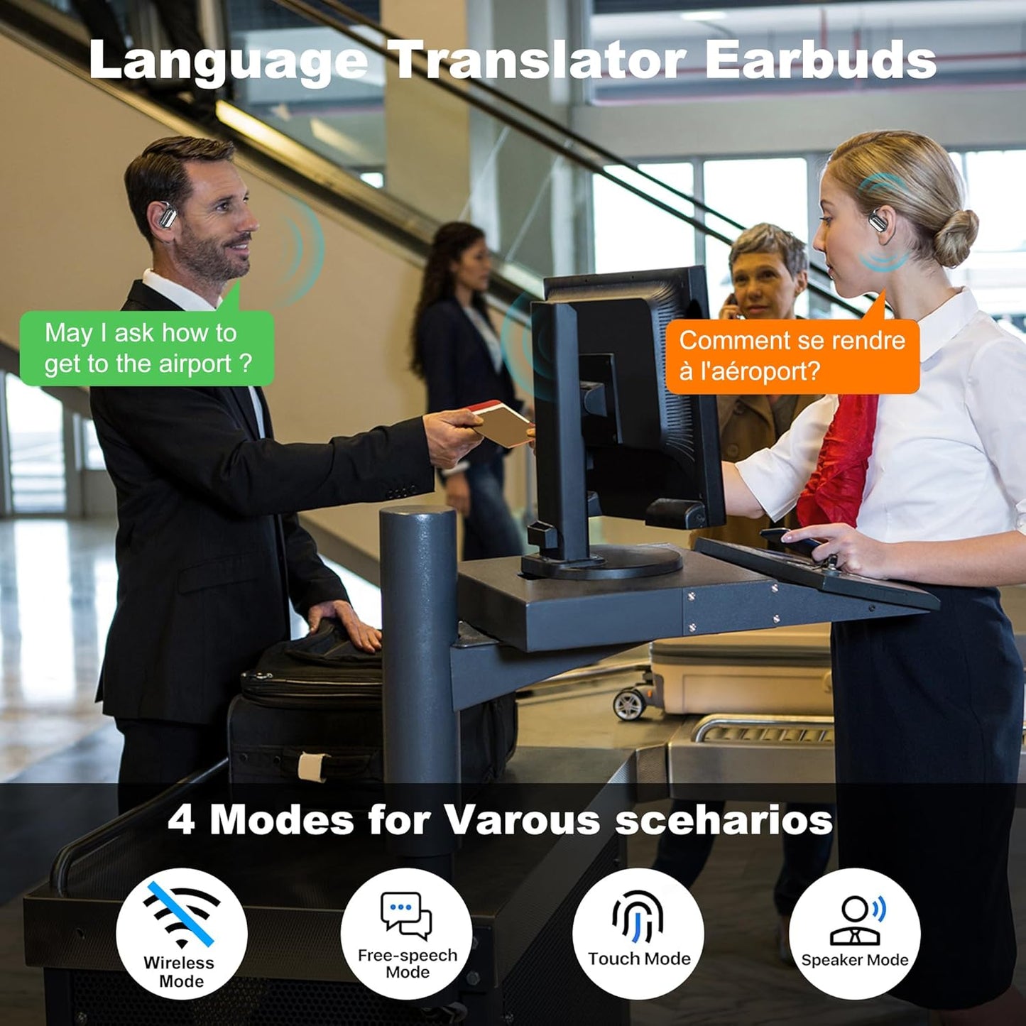 Écouteurs Magiques de Traduction - Teck Maniak Beige